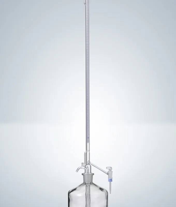 Burette automatique de Pellet DURAN, classe AS, robinet latéral en verre, 50 mL