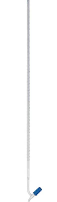 Burette en verre, classe AS, robinet droit à clé PTFE, 25 mL en 0,05 mL