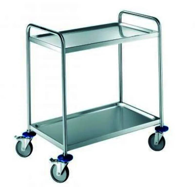 Chariot inox 900 x 600 x 940 mm, 2 plateaux