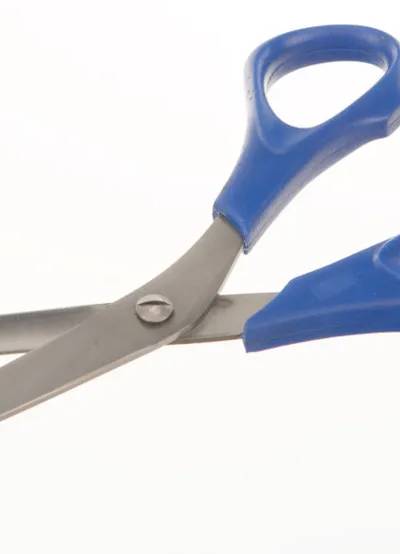 Ciseaux de laboratoire en inox, œillets plastifiés, bouts pointu/rond, 150 mm