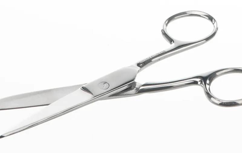 Ciseaux de laboratoire en inox, bouts rond-pointu, 100 mm