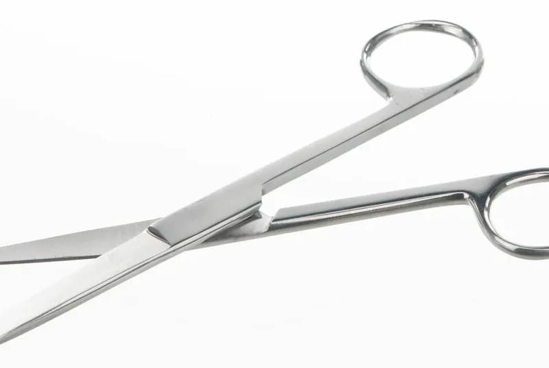 Ciseaux droits en inox à bouts arrondis type Metzenbaum, 140 mm