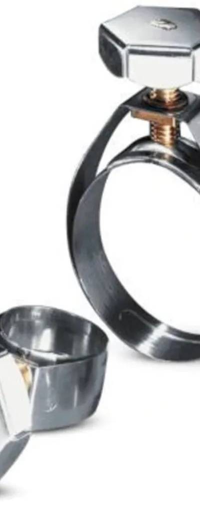 Collier en inox à vis verticale, fermeture à main n°12 — lot de 10