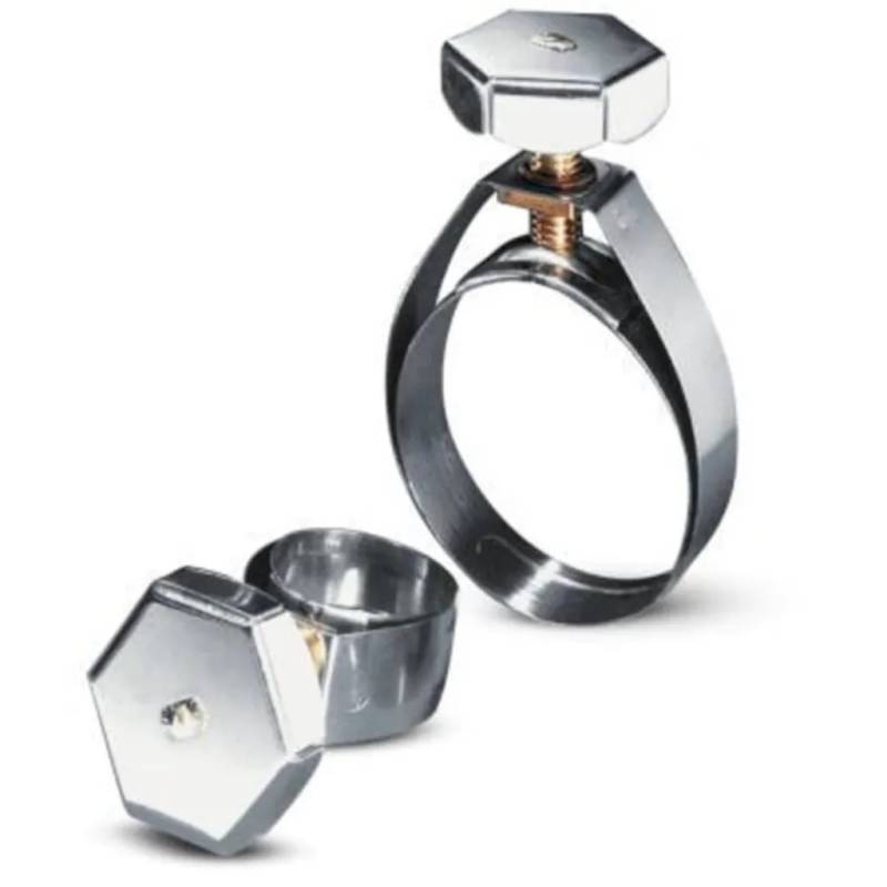 Collier en inox à vis verticale, fermeture à main n°12 — lot de 10