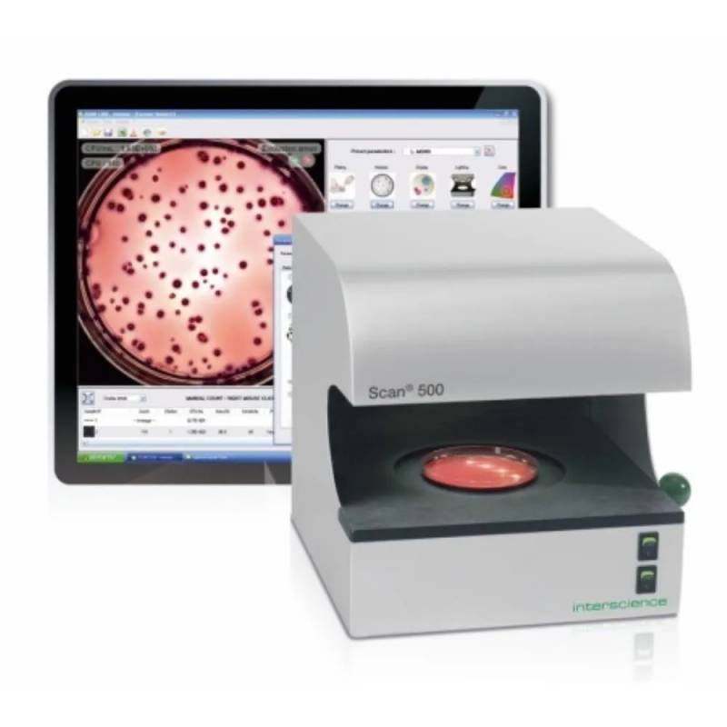 Compteur de colonies automatique et lecteur de zones d'inhibition Interscience Scan 500
