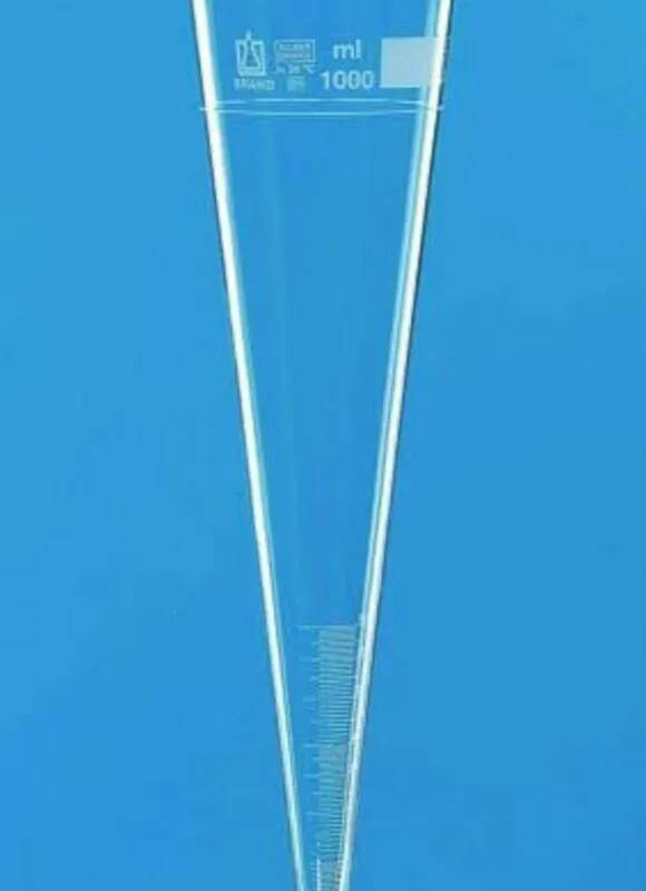 Cône de sédimentation d'Imhoff en verre borosilicaté, sans robinet, 1 L