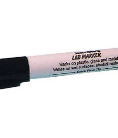 Marqueurs de laboratoire pointe fine, bleu — lot de 10