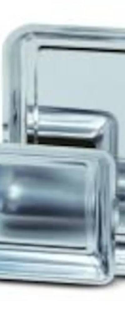 Plateau rectangulaire inox, L.355 x P.255 x H.40 mm