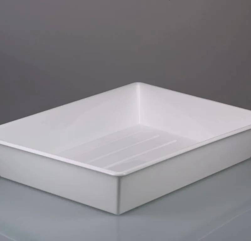 Cuvette de laboratoire en polypropylène blanc, 1,5 litres