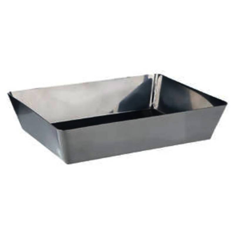 Plateau inox avec couvercle, L.315 x P.215 x H.60 mm