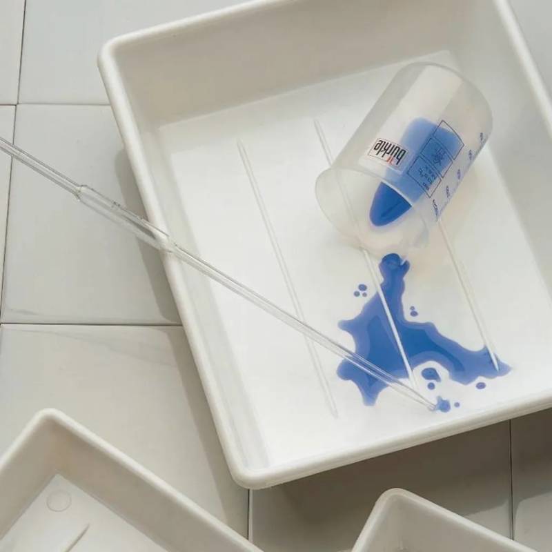Cuvette de laboratoire en polypropylène blanc, 3 litres