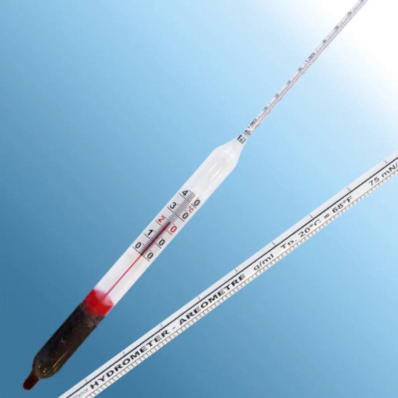 Densimètre standard 1.100-1.200 g/ml avec thermomètre