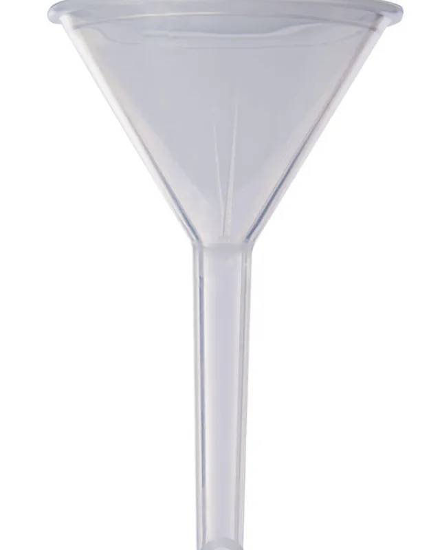 Entonnoir à tige courte en polypropylène transparent, Ø 35 mm — lot de 12