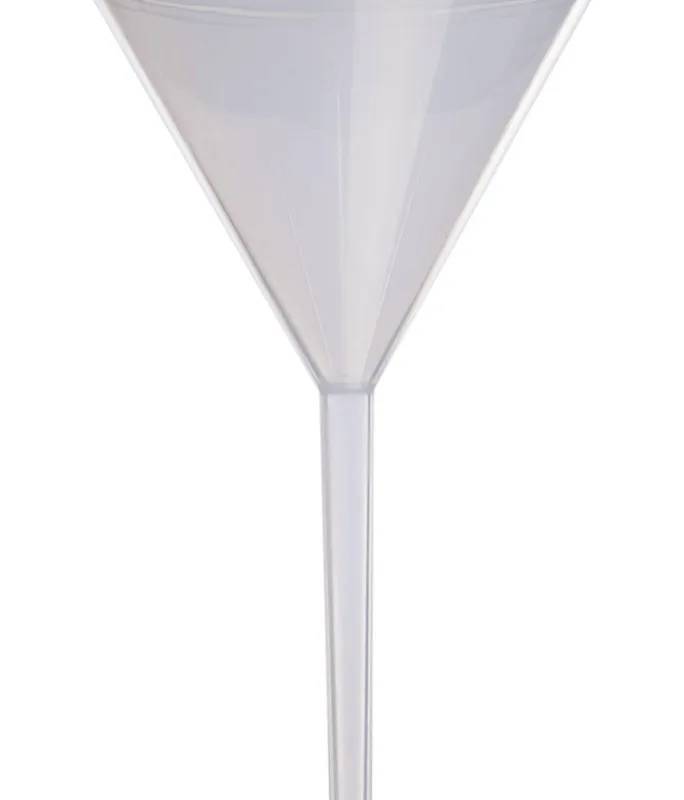 Entonnoir à tige courte en polypropylène transparent, Ø 75 mm — lot de 6