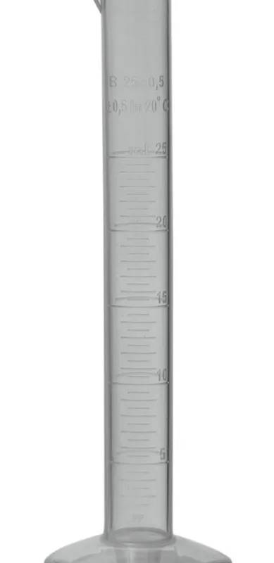 Éprouvette graduée forme haute, classe B, polypropylène, 25 mL
