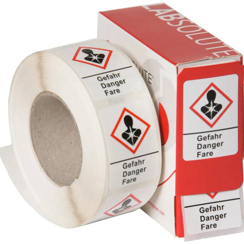 Étiquettes de sécurité GHS 5 — Danger corrosion — lot de 500