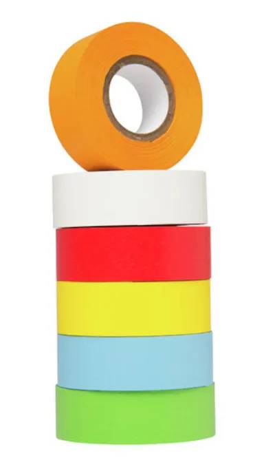 Rubans d'étiquetage assortis, 25,4 mm — lot de 12 rouleaux