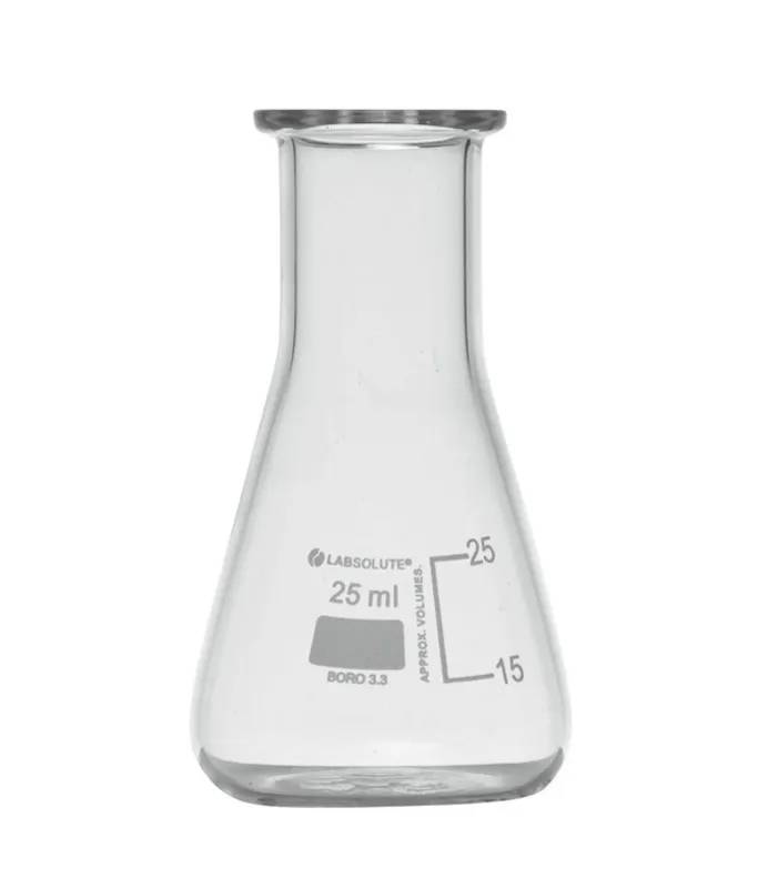Fiole conique à col étroit graduée, 25 mL — lot de 10