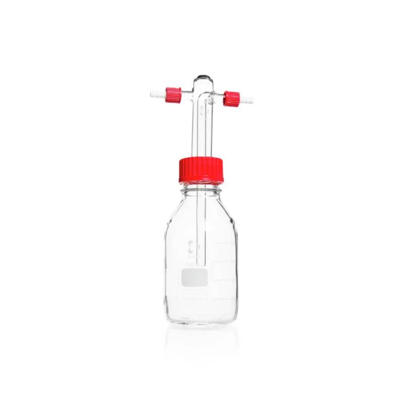 Flacon laveur de Drechsel en verre Duran, sans plaque filtrante, 500 mL