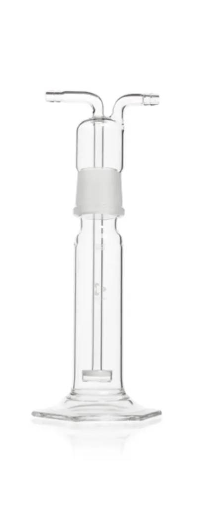 Flacon laveur pour gaz en verre Duran, rodage normalisé col 34/35, avec plaque filtrante, 100 mL