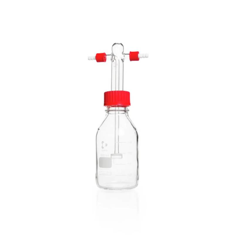 Flacon laveur de gaz Schott avec embout et plaque filtrante, 500 mL