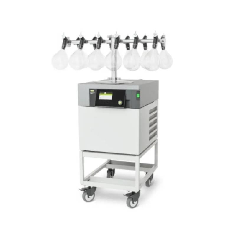 Lyophilisateur Buchi Lyovapor L-200 — rack manifold 12 places et pompe à vide Pfeiffer Duo