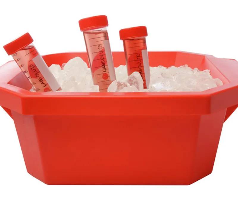 Seau à glace rouge avec couvercle, 4,5 L