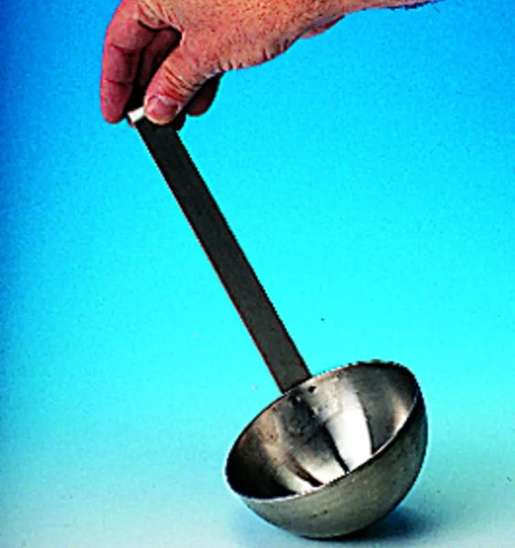 Louche à mouler en inox sans bec, Ø 110 mm, 340 mL