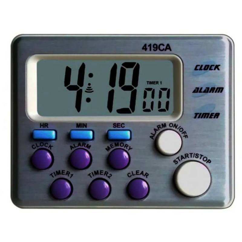 Compteur-décompteur 24 h, façade aluminium