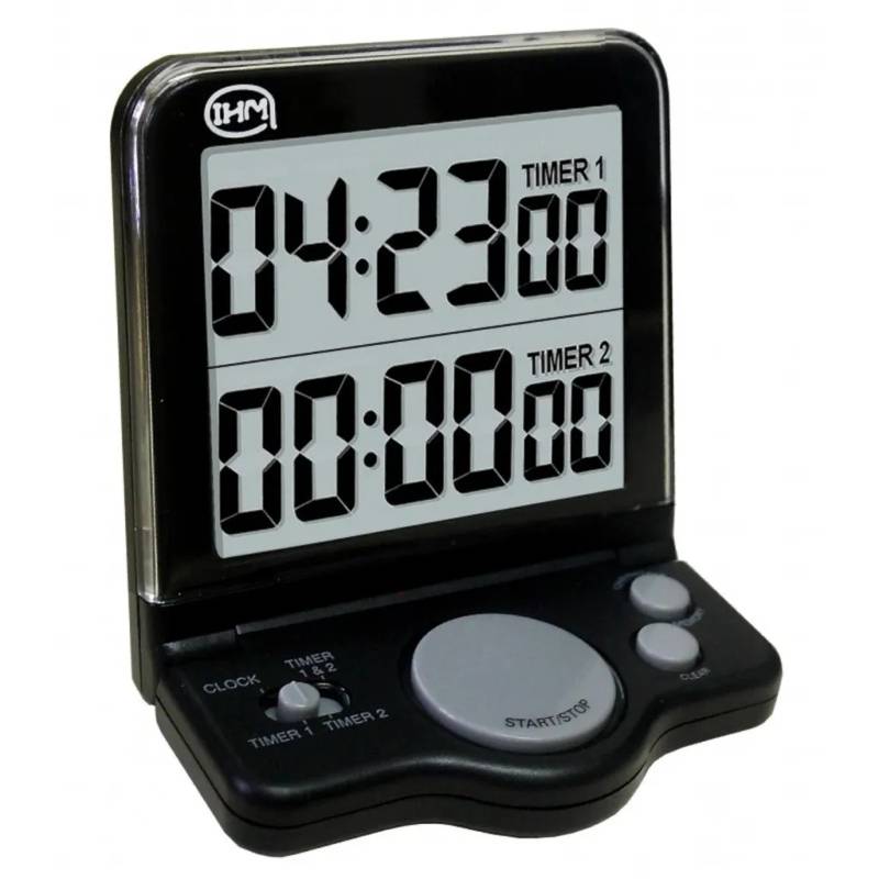 Compteur-décompteur double écran 24 h avec horloge