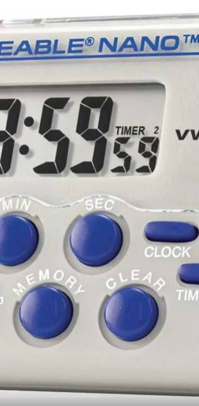 Minuteur compteur-décompteur numérique 12/24 h, 2 canaux