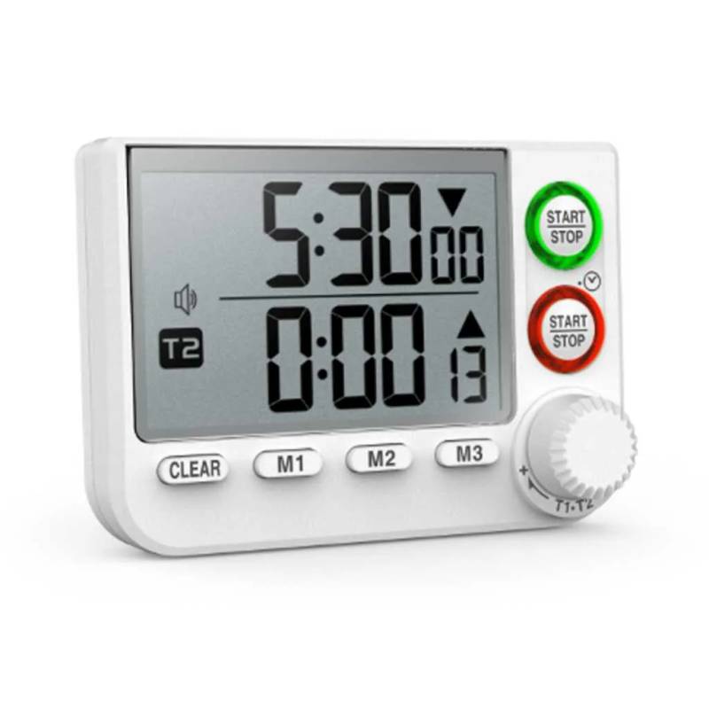 Minuteur à 2 temps avec bouton rotatif
