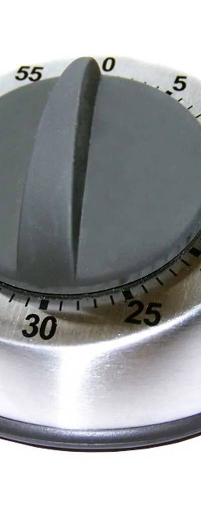 Minuteur mécanique de cuisine en inox, 0-60 min
