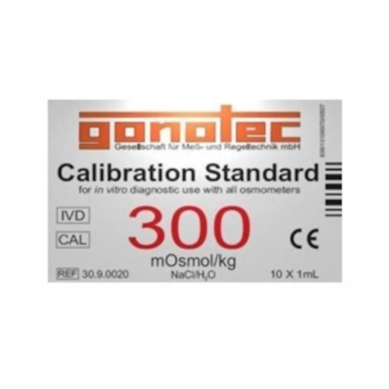 Ampoules d'étalonnage Gonotec 300 mOsmol/kg (lot de 10 x 1 mL) pour Osmomat