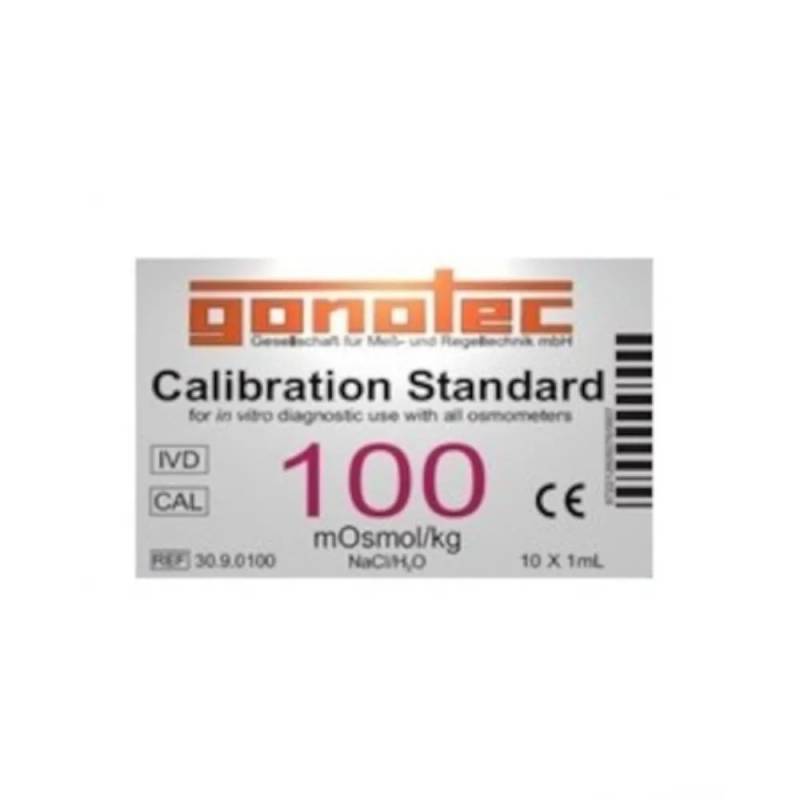 Ampoules d'étalonnage Gonotec 100 mOsmol/kg (lot de 10 x 1 mL) pour Osmomat