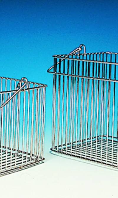 Panier carré en fil inox, 160 x 160 x 160 mm