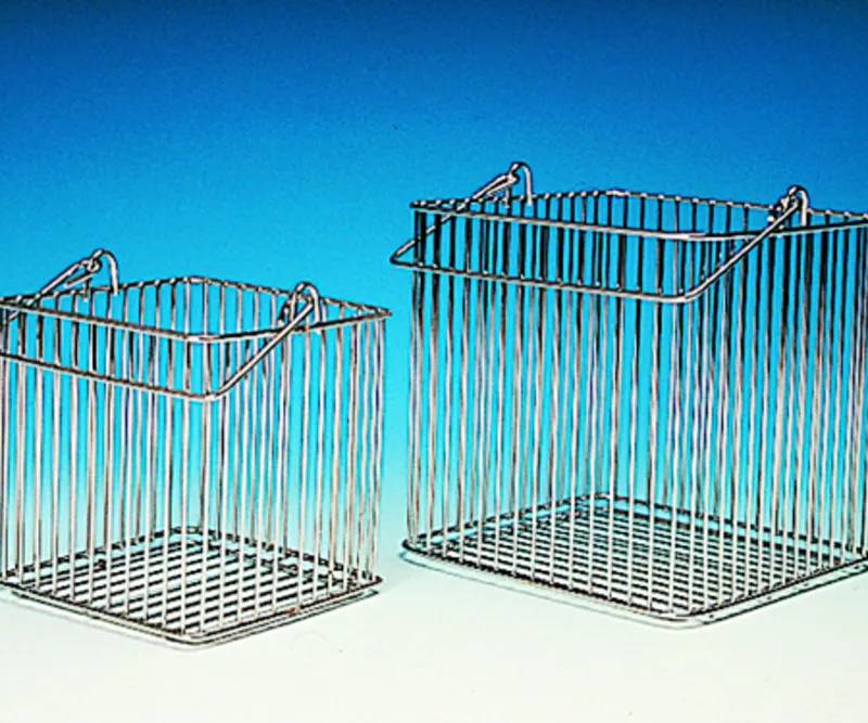 Panier carré en fil inox, 160 x 160 x 160 mm
