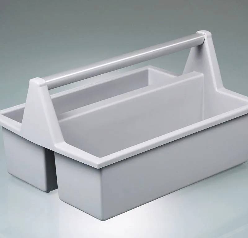 Panier de transport en PEHD pour 8 flacons Ø 95 mm