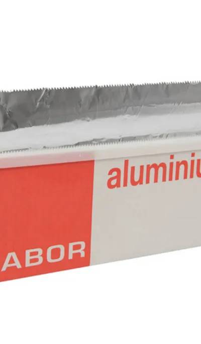 Papier aluminium 30 µm en distributeur, 100 m x 30 cm rechargeable