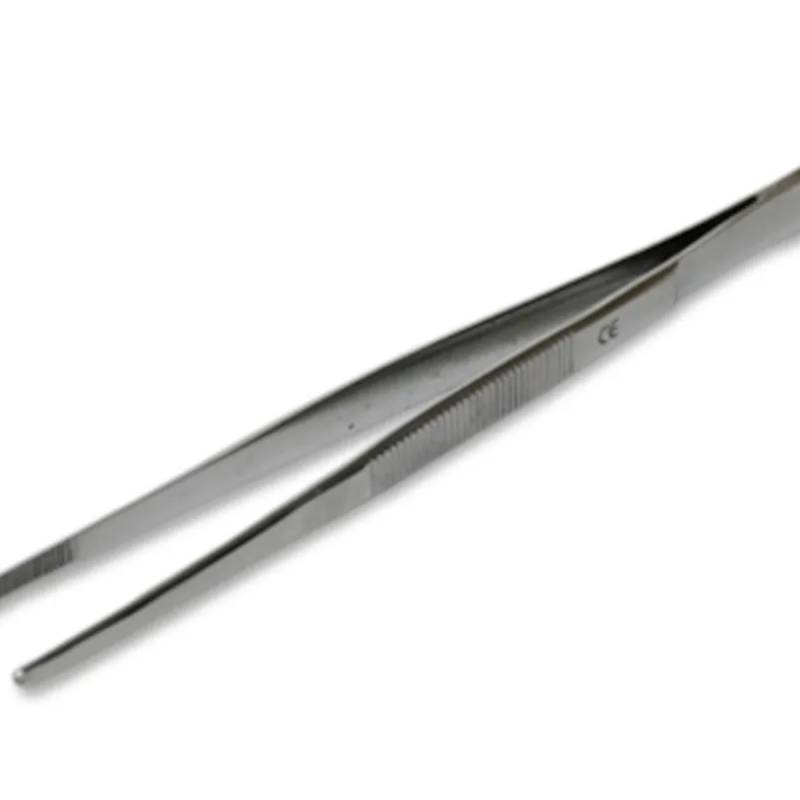 Pince à dissection en inox à bouts ronds, 140 mm