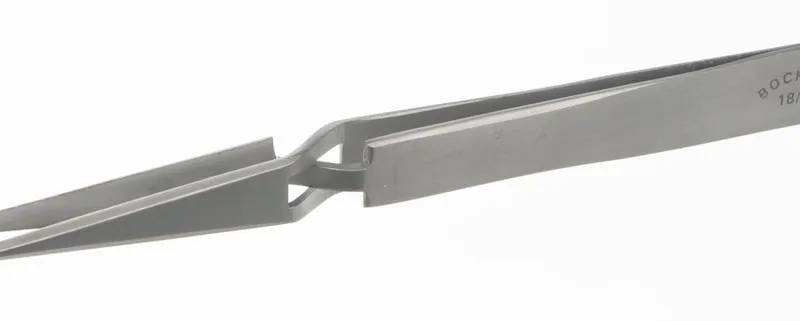 Pince de précision en inox, bouts pointus, 120 mm