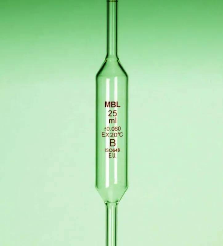 Pipette jaugée MBL en verre, 1 trait, classe B, 20 mL — lot de 5