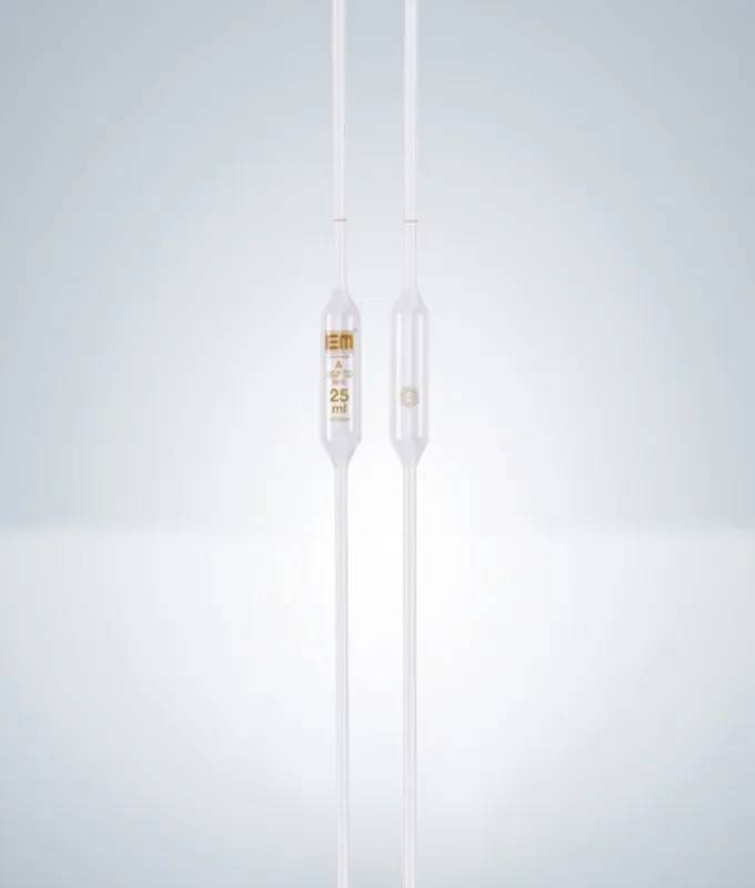 Pipette jaugée Hirschmann en verre AR-Glas, ambrée, 1 trait, classe AS, 9 mL — lot de 6