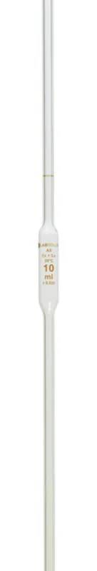 Pipette jaugée LABSOLUTE en verre, 1 trait, classe AS, 2 mL — lot de 6