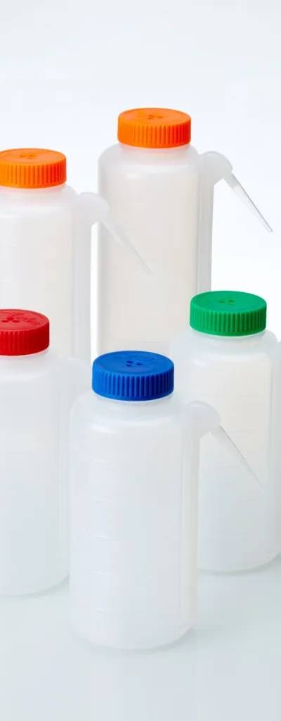 Pissette intégrale Azlon non marquée, col large PP, 500 mL — lot de 5