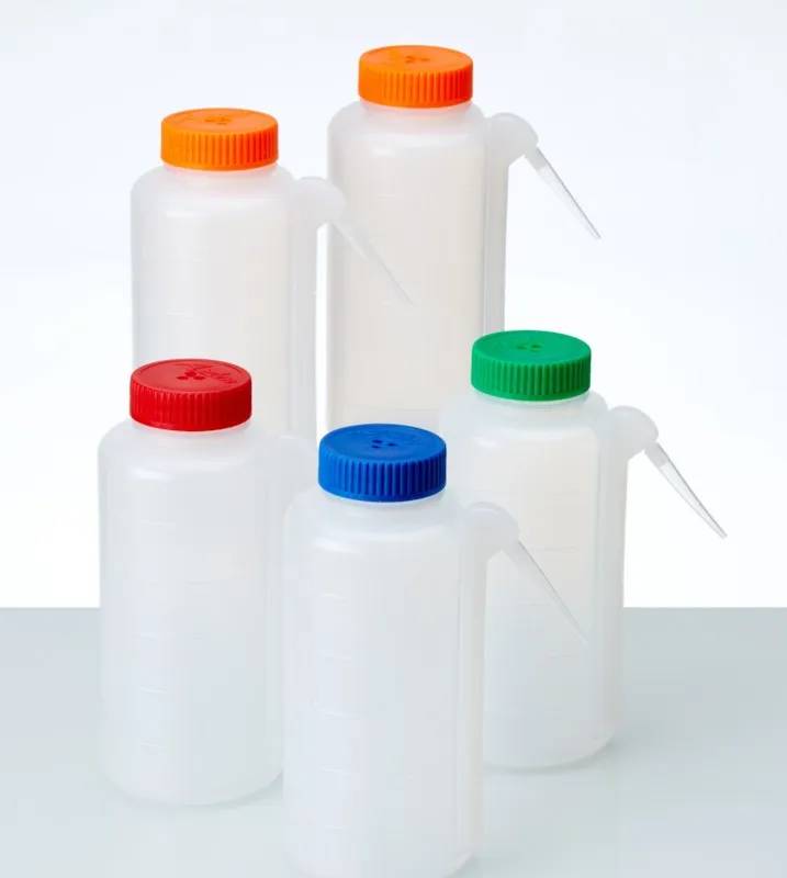 Pissette intégrale Azlon non marquée, col large PP, 500 mL — lot de 5