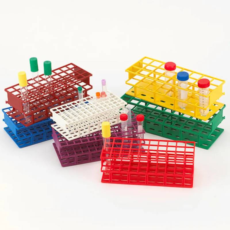 Portoir 3x8 pour tubes de 50 mL, nylon bleu, 283 x 83 x 83 mm