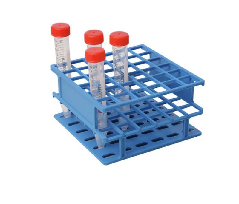 Portoir 6x12 pour tubes de 15 mL, nylon bleu, 248 x 127 x 70 mm