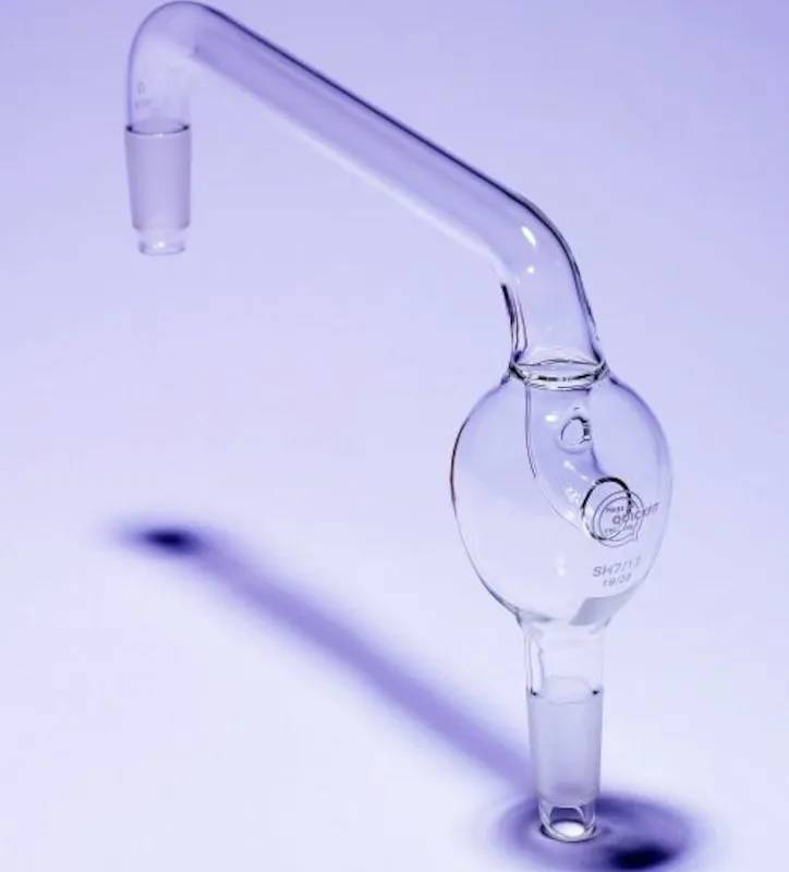 Tête de distillation longue avec ampoule de garde, Pyrex, CN 24/29-19/26