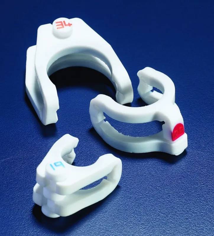 Pince à joint conique en PTFE, CN 14/23, jaune — lot de 5